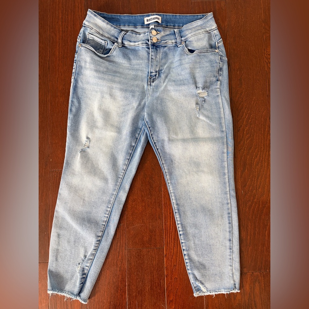 Light Blue Distressed Women Jeans